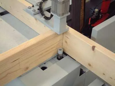 Unión clavada de la estructura de madera